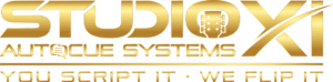 StudioXI Autocue with slogan (transparent bg)