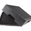 Industrial LED floodlight module with a large finned heatsink and angled housing.